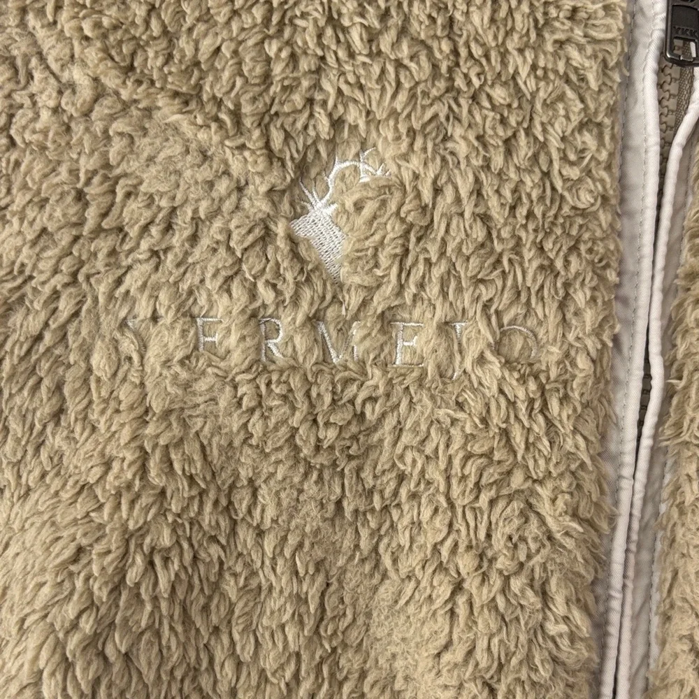 Patagonia Tan Sherpa Fleece Vest - Zip Front - Picture 2 of 4